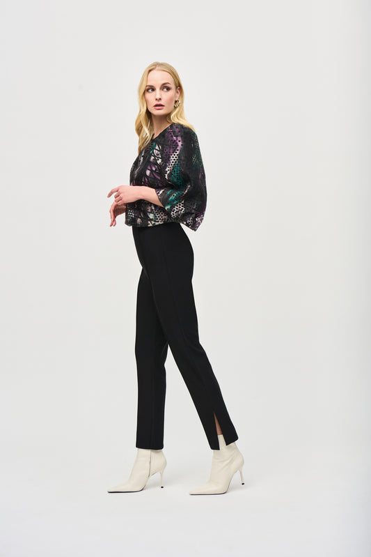 SILKY KNIT PULL-ON SLIM FIT PANTS